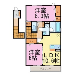 アイリス　Bの物件間取画像